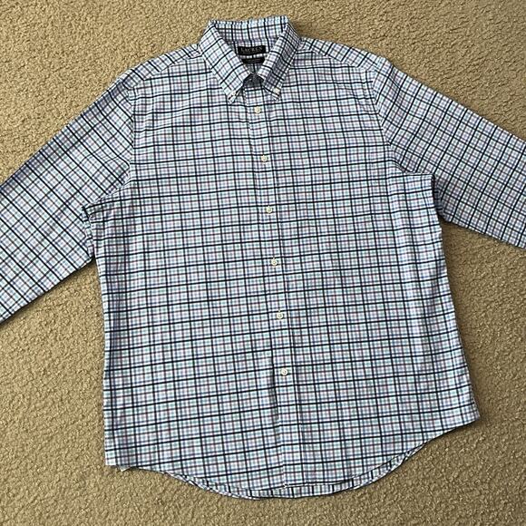 Lauren Ralph Lauren Mens Multicolor Plaid Long Sleeve Button Up Shirt Size Large - Picture 4 of 5